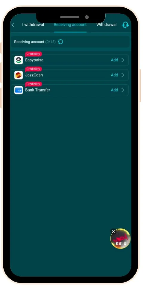 deposit & withdraw